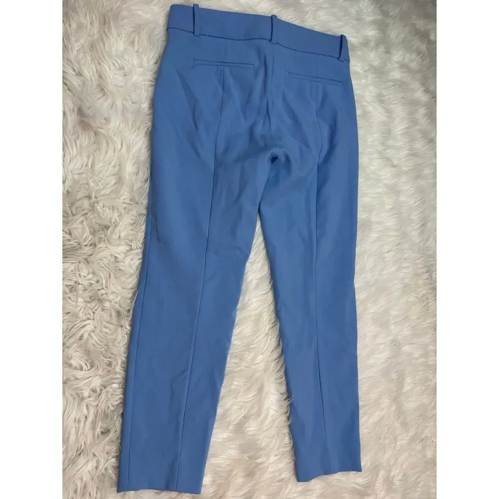 J.Crew Cameron Slim Cropped Pant Four Season Stretch Blue Women's Size 4